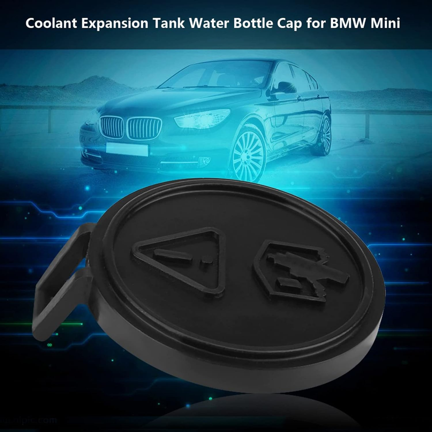 Professional Expansion Cap, Lightweight Plastic Heat Coolant Expansion Cap, for 17107515485 Mini image number 4