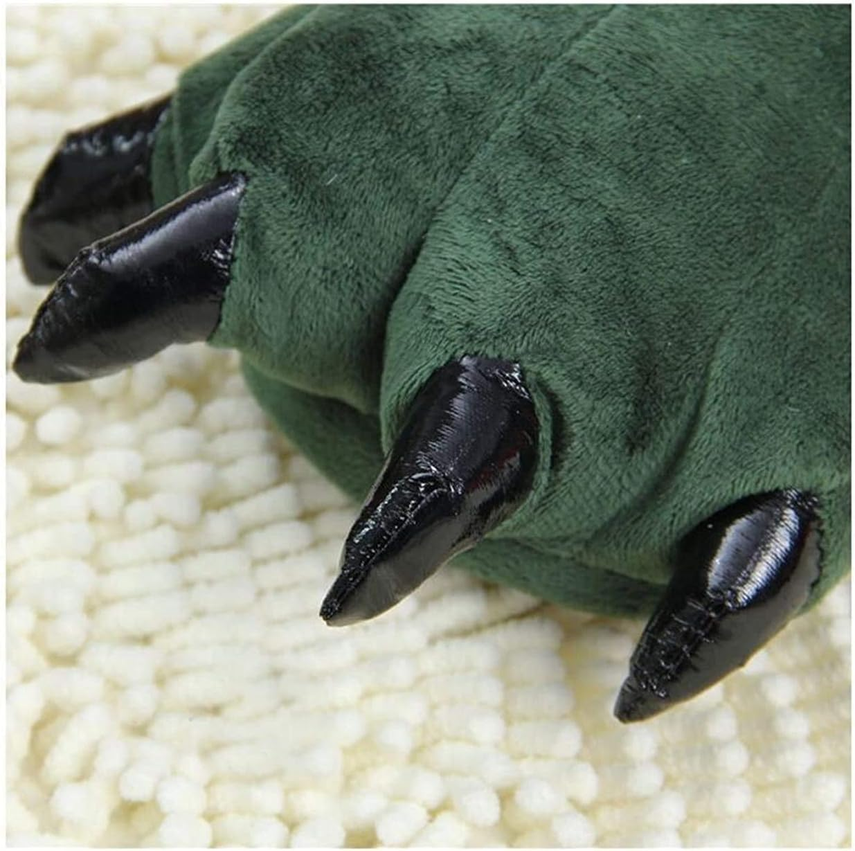 Fashionfits Unisex Soft Plush Home Slippers Animal Costume Paw Claw Shoes, Green, Large image number 2