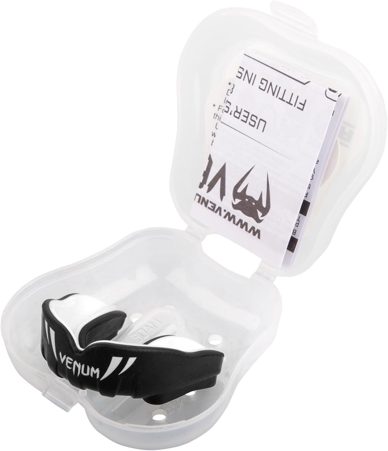 Venum Challenger Mouthguard - for Kids - Black/White, One Size image number 2