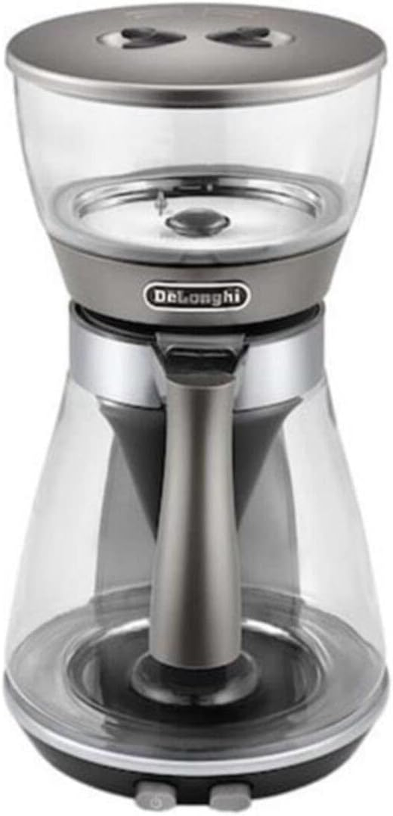 De'Longhi Clessidra 2 in 1 Drip Coffee Machine ICM17210, Pour-Over Coffee at the Touch of a Button, Grey