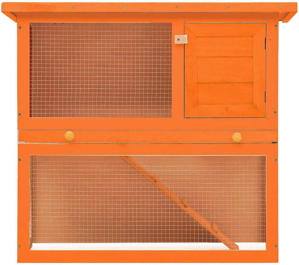 Outdoor Rabbit Hutch Small Animal House Pet Cage 1 Door Wood Bunny Shelter Enclosure image number 5