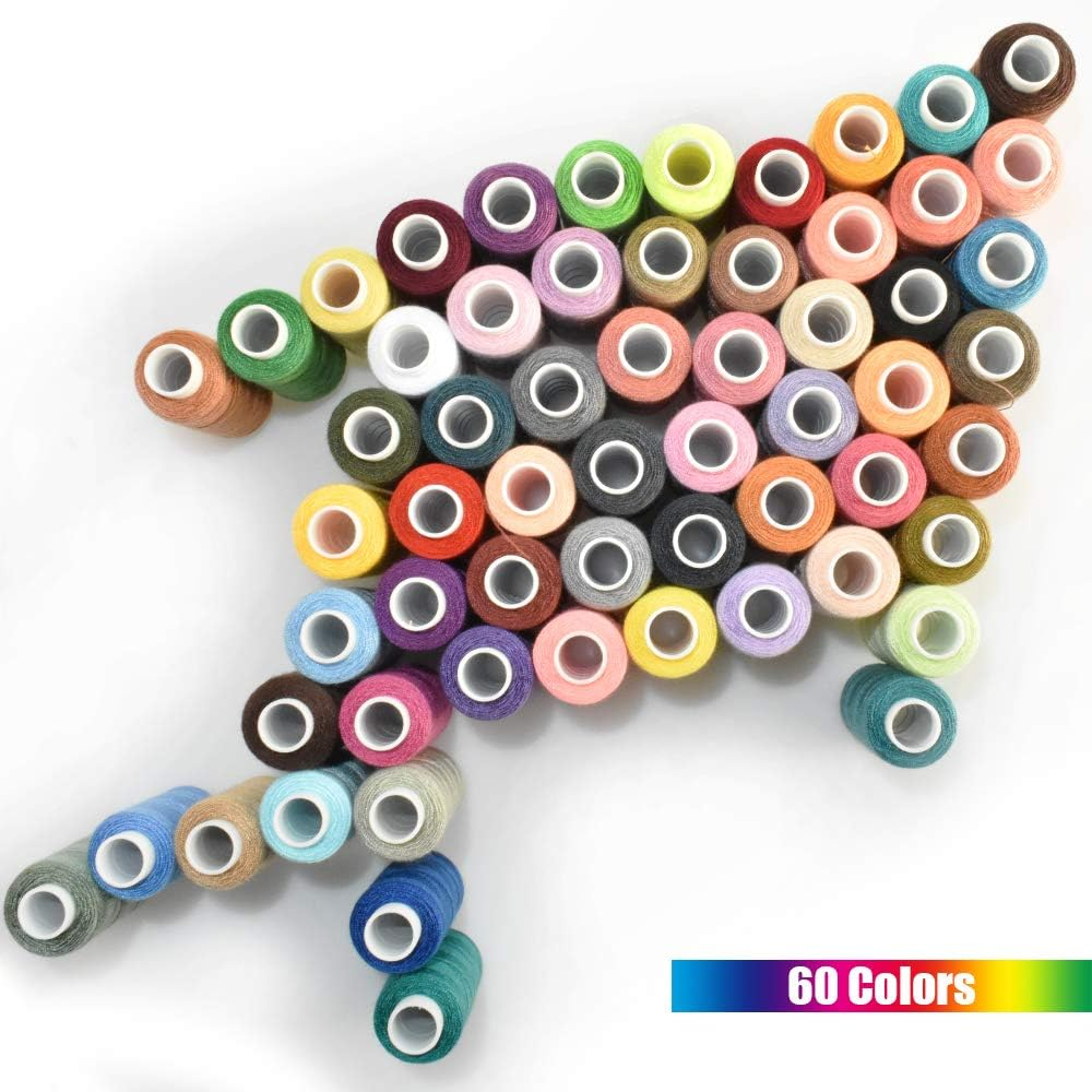 Sewing Thread 60 Colors Sewing Industrial Machine and Hand Stitching Cotton Sewing Thread (60 Color) image number 5