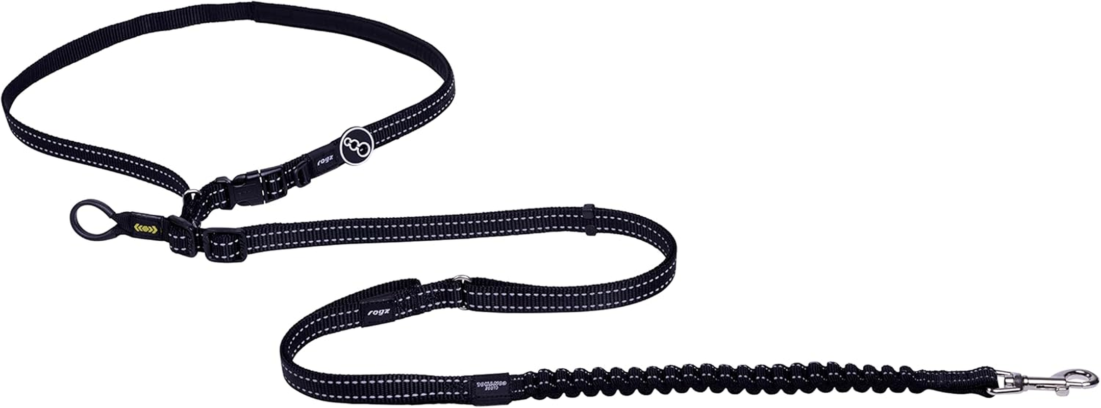 Rogz Classic Handsfree Dog Leads Black Medium image number 4