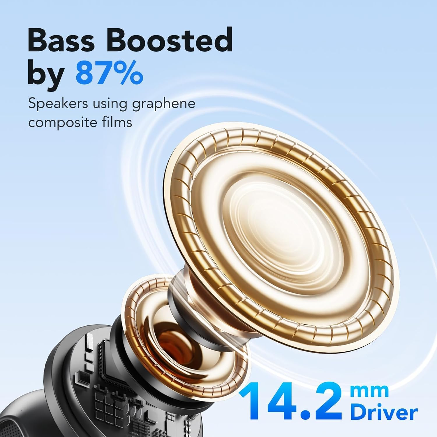 Wireless Earbuds, Bluetooth 5.4 Headphones with 4 ENC Noise Cancelling Mic, 2025 Earbuds 50H Playtime, LED Display, IP7 Waterproof, Deep Bass, in Ear Earphones for Phone, Travel, Sports, Black - Moon White image number 1