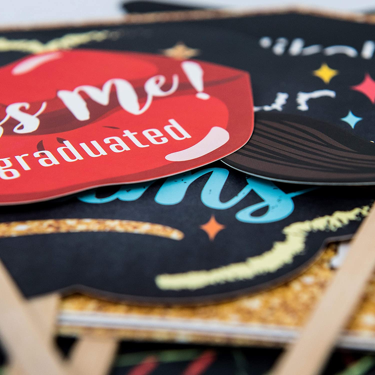 2026 Graduation Party Backdrop - Classy Black, White and Gold Theme Photography Fabric Backdrop and Studio Props DIY Kit. Great as Photo Booth Background Party Supplies and Prom Banner Decorations image number 3