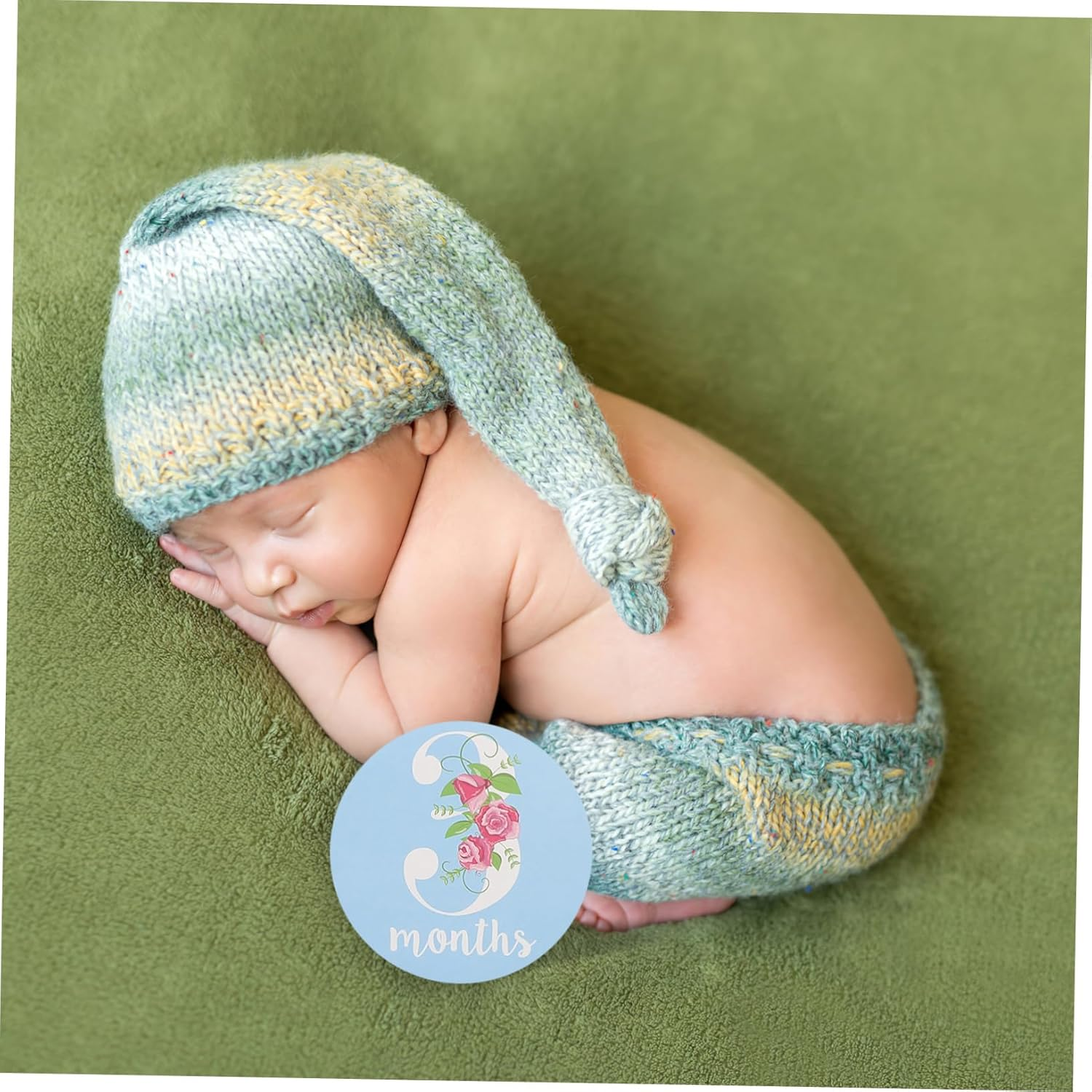 Baby Monthly Milestone Stickers and Newborn Infant Sticker Cards for Photo Props 12Pcs Set for and Scrapbooking image number 3