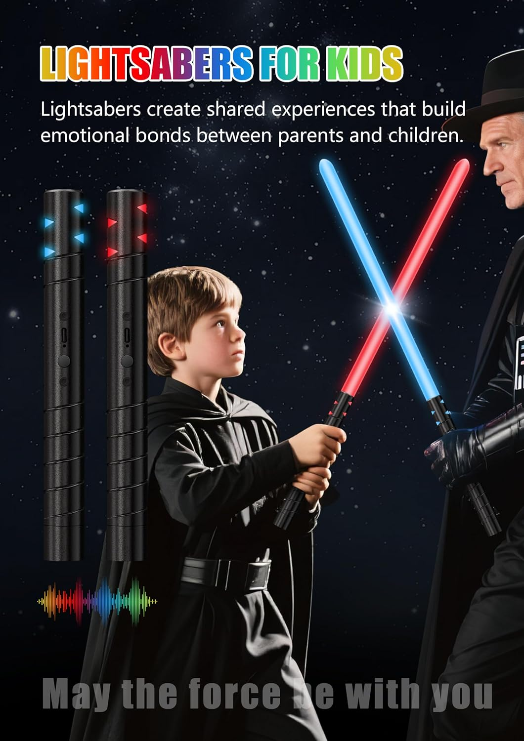 Lightsaber Mini Style, Rechargeable Metal Hilt Dueling Light Saber,2-In-1 Double Blade with & Hilt Vibration Cosplay Toys for Kids,Halloween Birthday Decoration image number 5