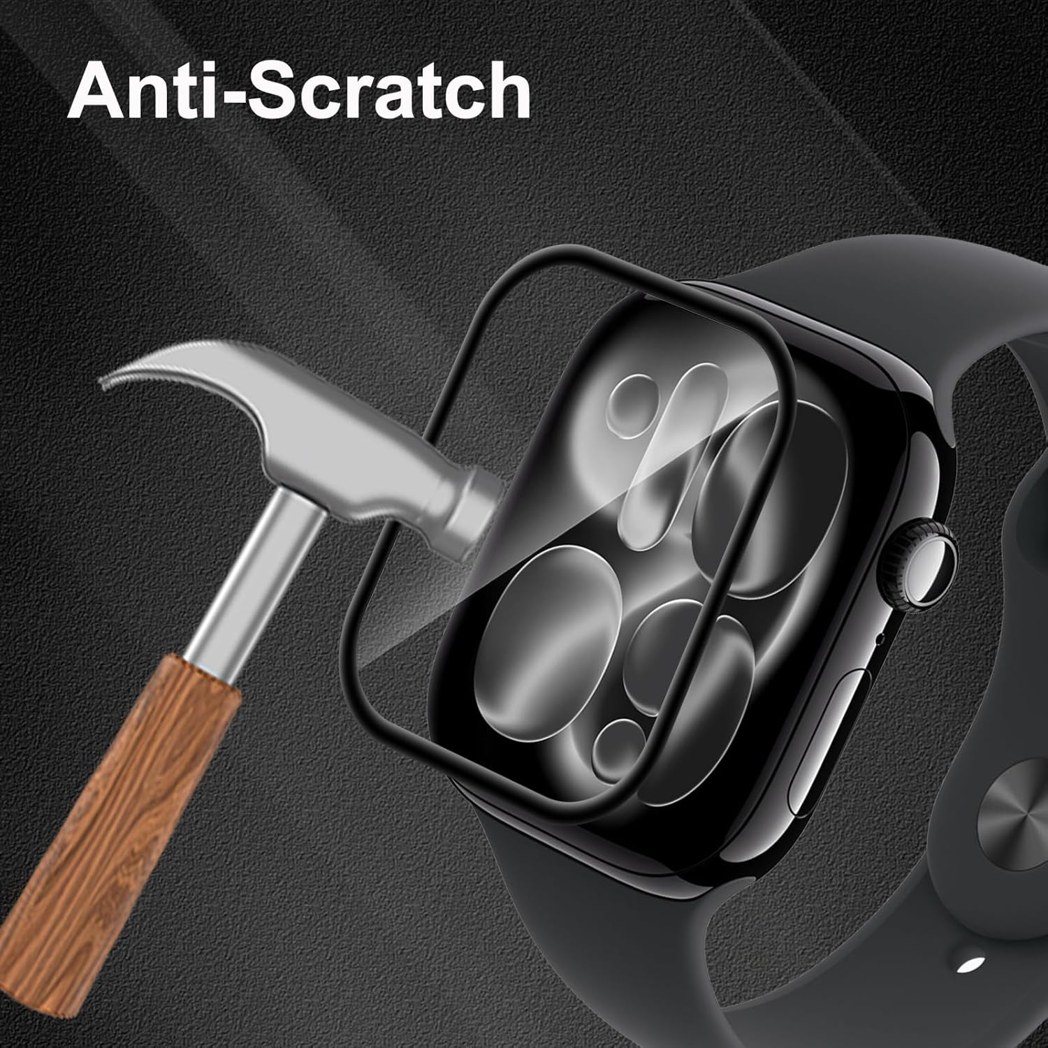 CONAPIKA Screen Protector for Apple Watch Series 11 46Mm, 3 Pack Full Coverage Ultra Clear 3D Curved PET Screen Protector [Not Glasstouch Sensitive Non-Bubbles Anti-Fingerprint Protective Film image number 3