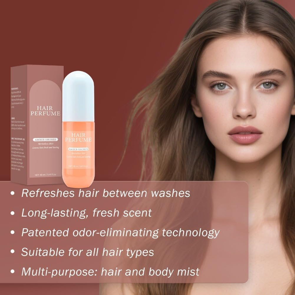 2PCS Tart Cherry Hair Perfume for Women Eau De Parfum Freshen Hair Body & Pillows Body Mist Long-Lasting Fragrance Body Spray image number 3