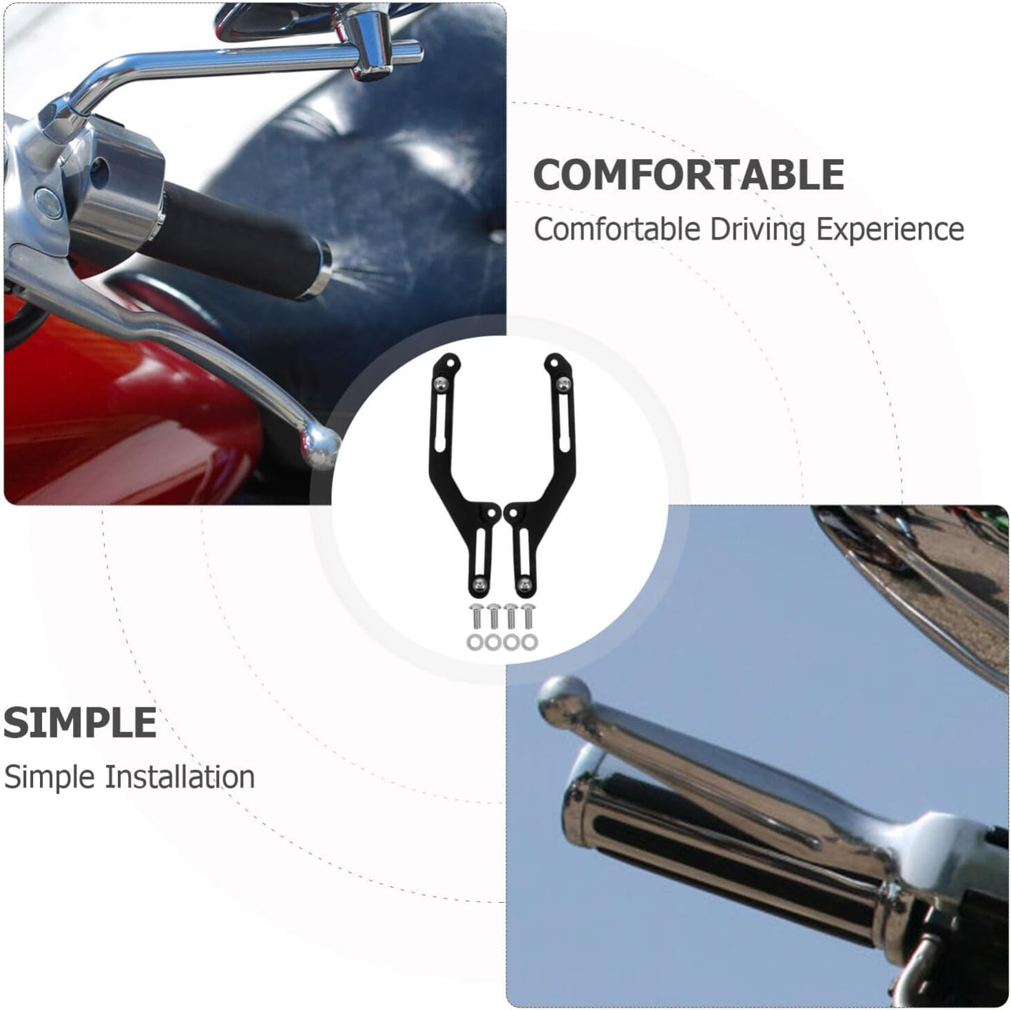 Iplusmile 1 Pair Motorcycle Windscreen Adjusters Windshield Support Bracket Compatible with Honda Transalp Xl750 2023 2024 image number 6