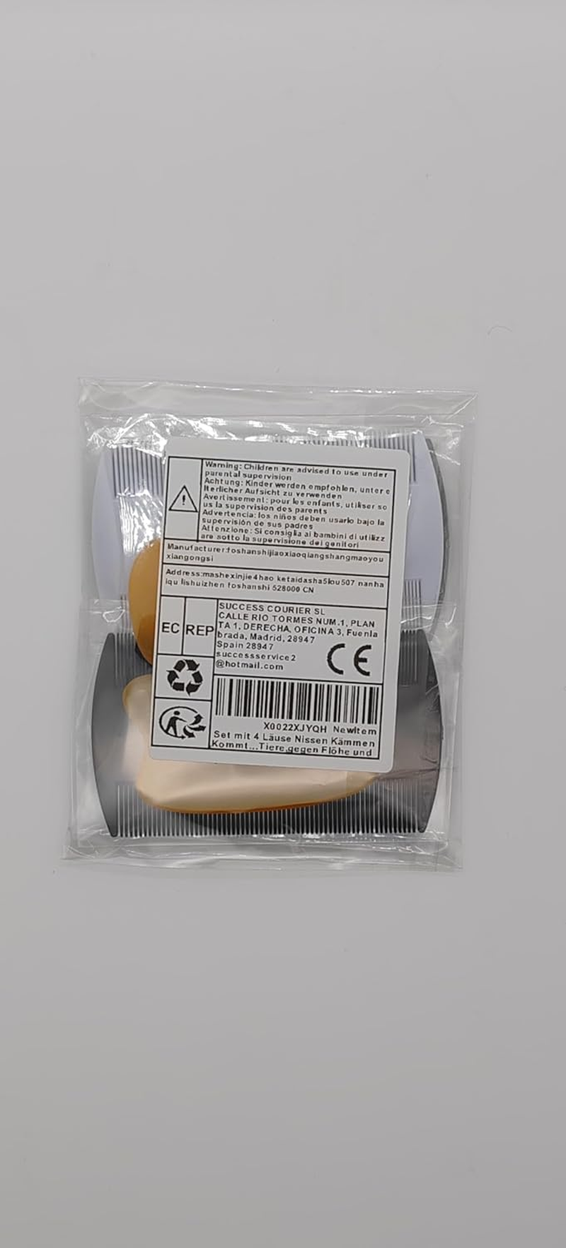 Lice Comb, 2 Anti-Lice Combs, anti Lice and Nits Comb for Children, Adults and Family, Comes with 2 Scrapers, Flea and Tick Combs for Dog Cat image number 4