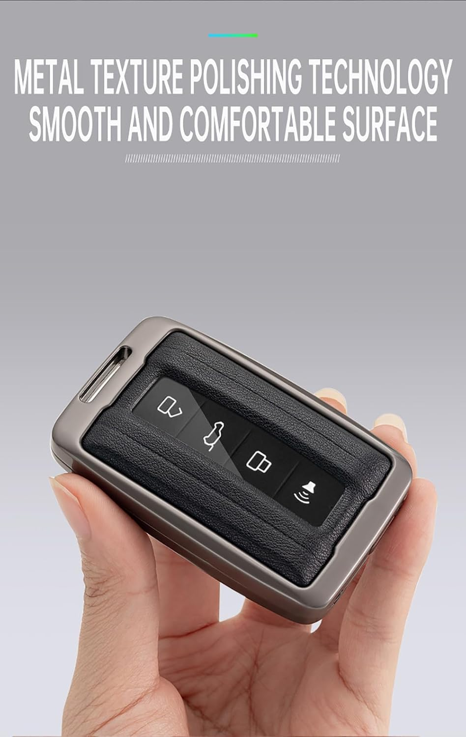 Ontto Alloy Car Key Fob Cover Fit for Great Wall GWM WEY TANK 300 500 Tank300 Tank500 Smart Leather Key Case Keyring Key Shell Holder Bag Keychain image number 4