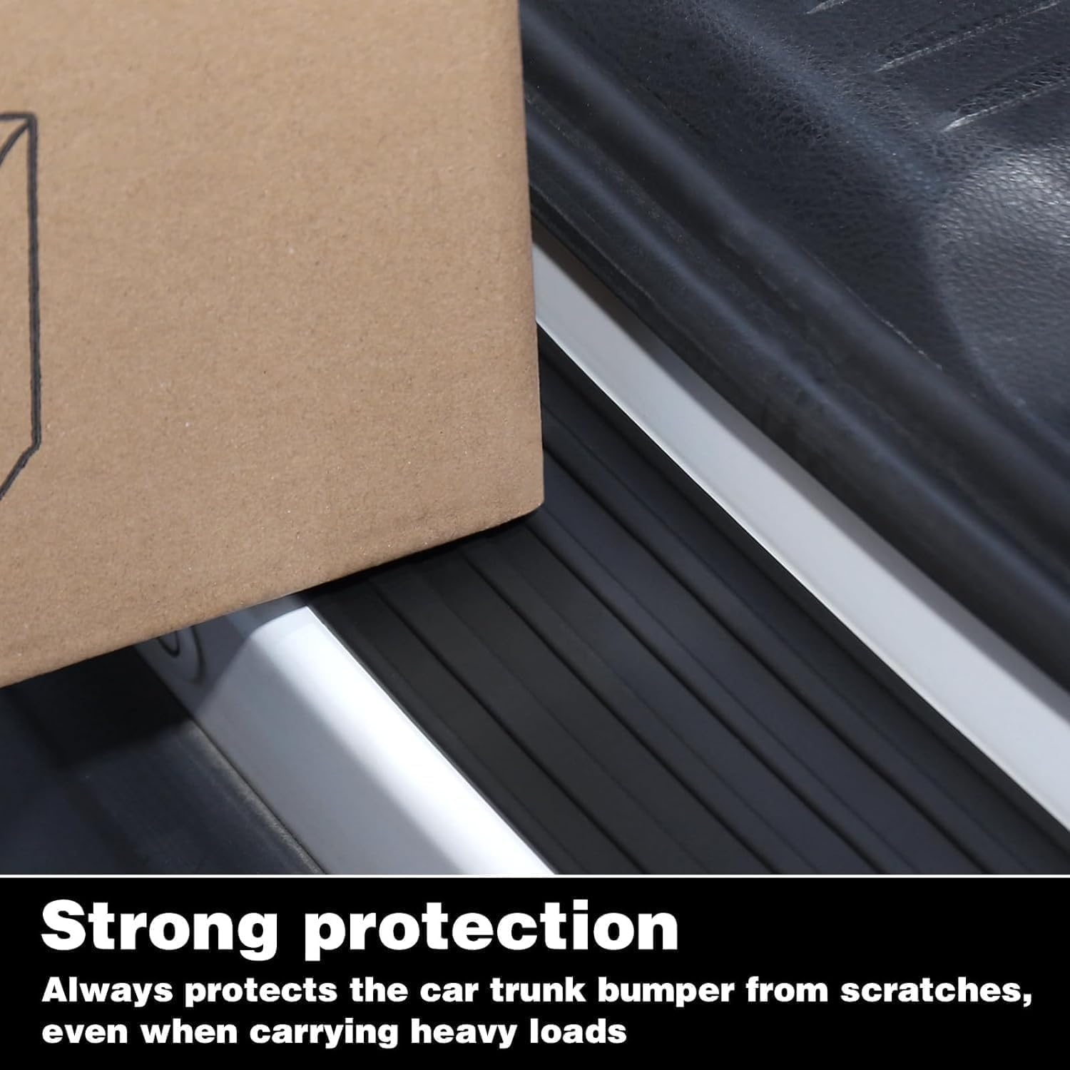 1Pc anti Scratch Rubber Rear Bumper Guard,Anti-Scratch Rubber Car Rear Bumper Cover Anti-Scratch Auto Trunk Door Entry Protector,41 X 3.54 Inch Trimmable, 0.16 Inch Thickness for Suv,Truck image number 6