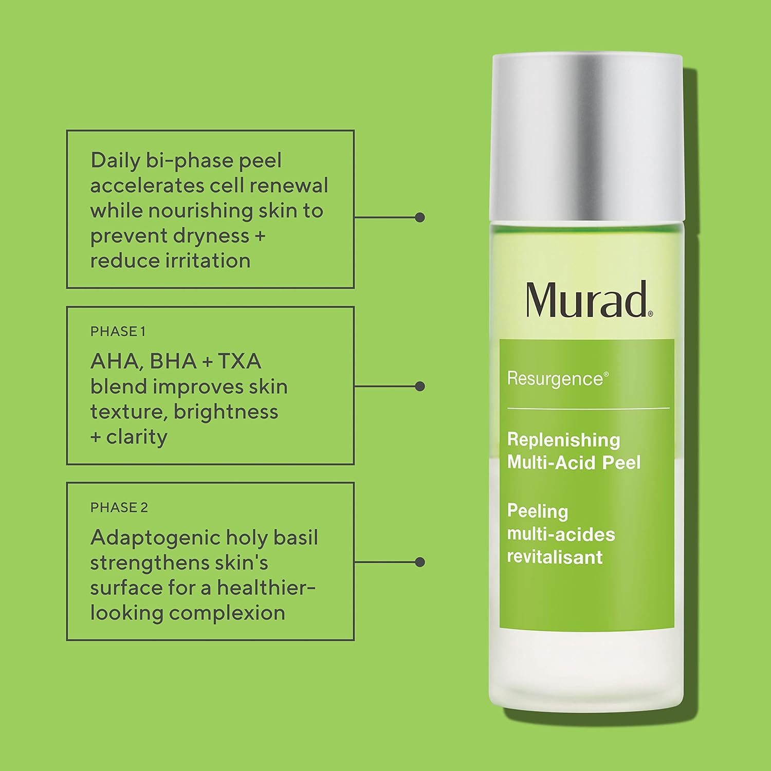 Murad Replenishing Multi-Acid Peel - Resurgence AHA/BHA Salicylic and Glycolic Acid Peel - Skin Renewing Face Peel - Daily Facial Peel Skin Care Treatment image number 6