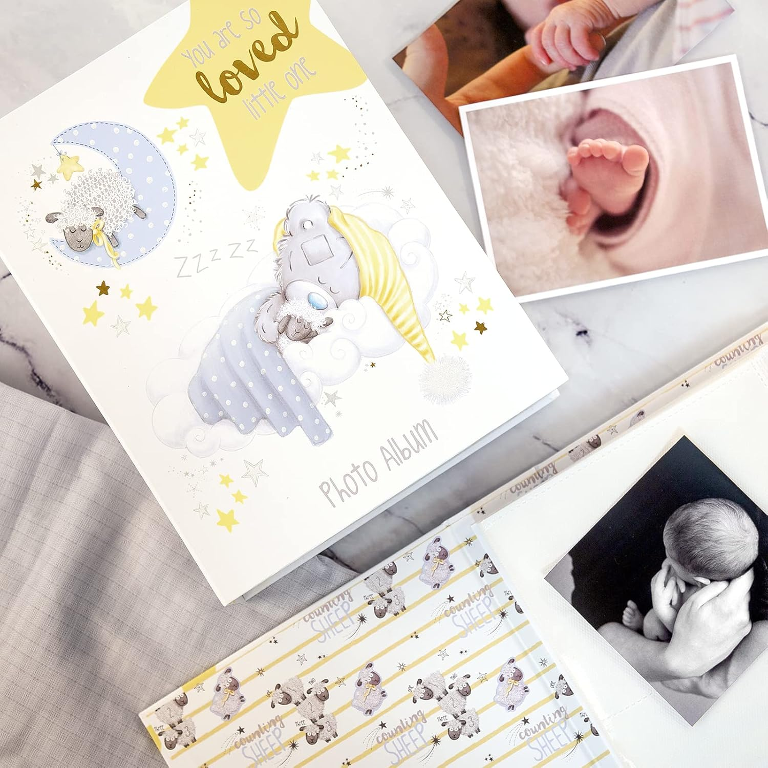Me to You Tiny Tatty Teddy Baby Photo Album in a Gift Box - Official Collection,6 X 4, Holds 160 Photos, Silver image number 2