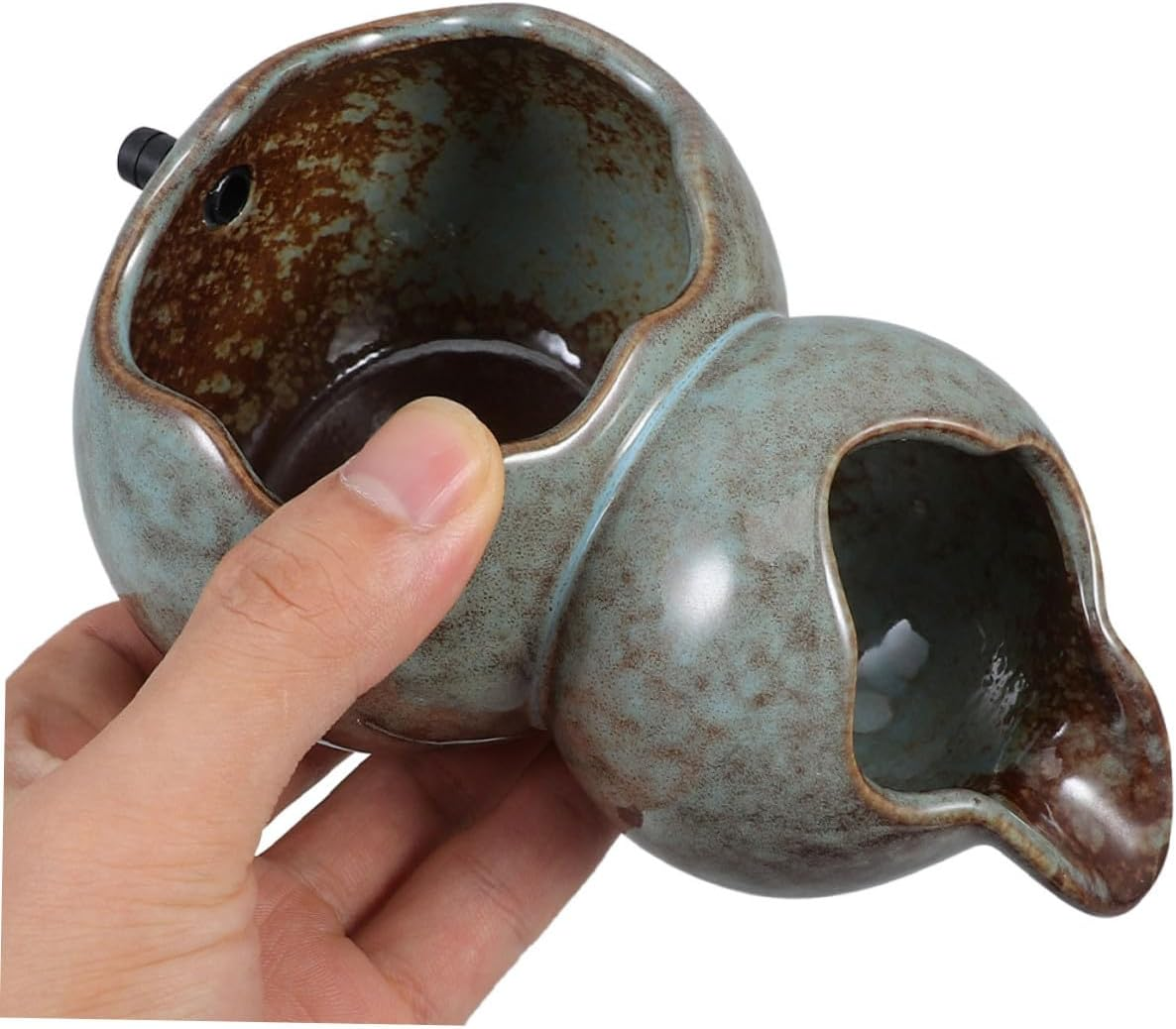 COHEALI Ancient Ceramic Water Fountain Spitter with Recirculating Waterfall for Outdoor Garden Patio Courtyard Terracotta Jar with Feature Low Maintenance Relaxing Ambiance for Home Office