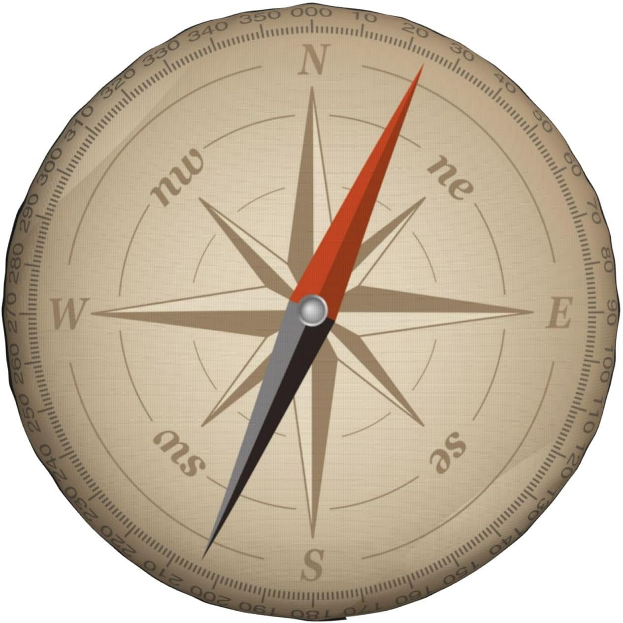 Universal Replacement Wheel Cover Vintage Compass Pattern Waterproof Spare Wheel Cover Dustproof Tyre for Trailer, Motorhome, SUV, Off-Road Vehicle Wheel 16 Inch image number 2