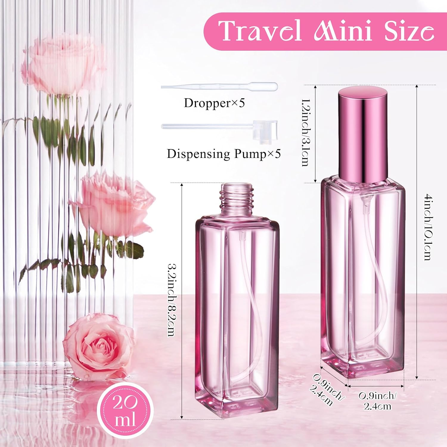 Domensi 30 Pcs 10 Ml Perfume Decanter Kit Travel Size Refillable Mini Cologne Perfume Bottle Empty Portable Atomizer Sprayer for Glass Fine Mist Sprayer Travel Kit Makeup Spray Bottles Set image number 2