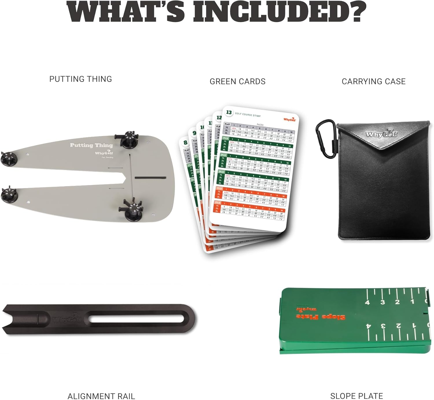 WHYGOLF WHYGOLF Putting Thing | Golf Accessory Trainer for Improved Putt Accuracy | Putting Green Practice | Golf Putter Teaching & Training Aid for Club Practice Equipment