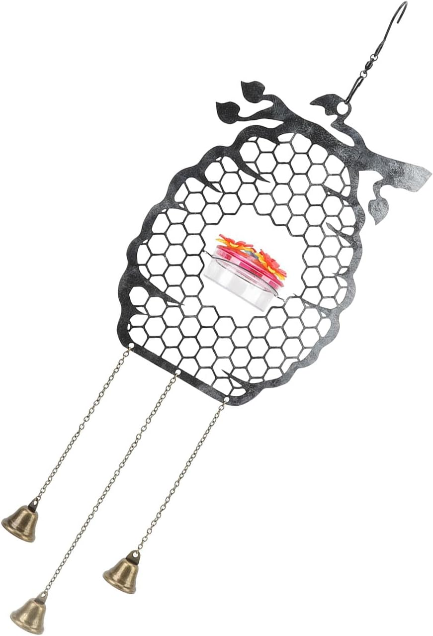 Innovative Hanging Beehive Wind Chimes Hummingbird Feeder, Outdoor Garden Lawn Decor, Attracts Hummingbirds, Easy to and Replenish, Lightweight and Sturdy, Ideal Bi image number 2