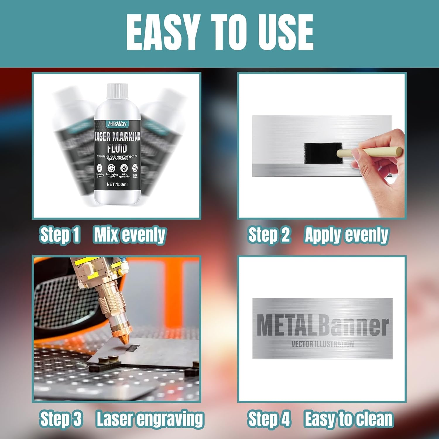 Laser Marking Fluid, Suitable for Laser Engraving on Most Metals, Including Aluminium, Stainless Steel, Brass, Etc image number 1
