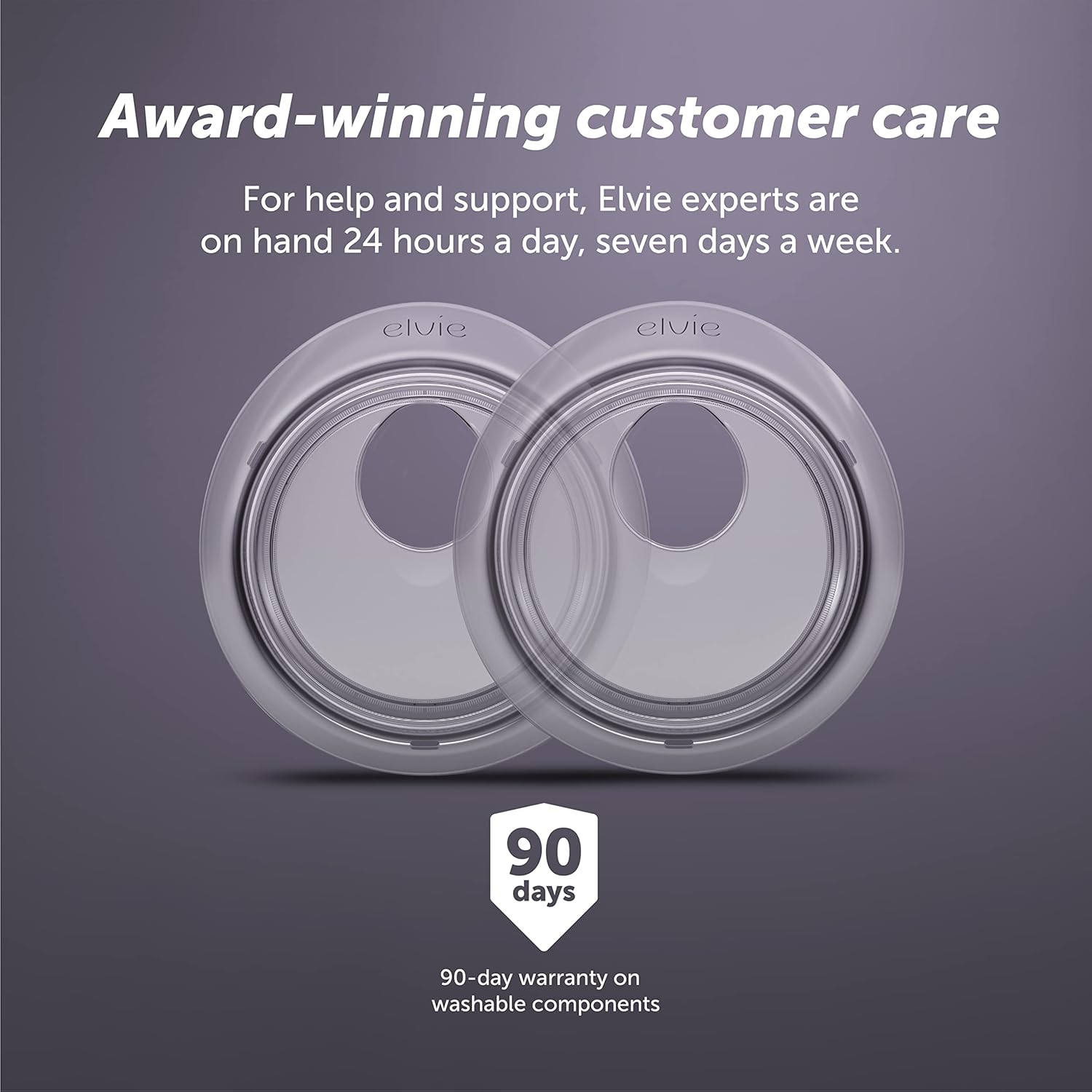 Elvie Catch Milk Collection Shells | Set of Two Discreet Leak-Protection Silicone Cups, Reuse Your Milk| Reusable Breast Shells Collect up to 1Oz | No More Wasted Milk or Wasteful Breast Pads