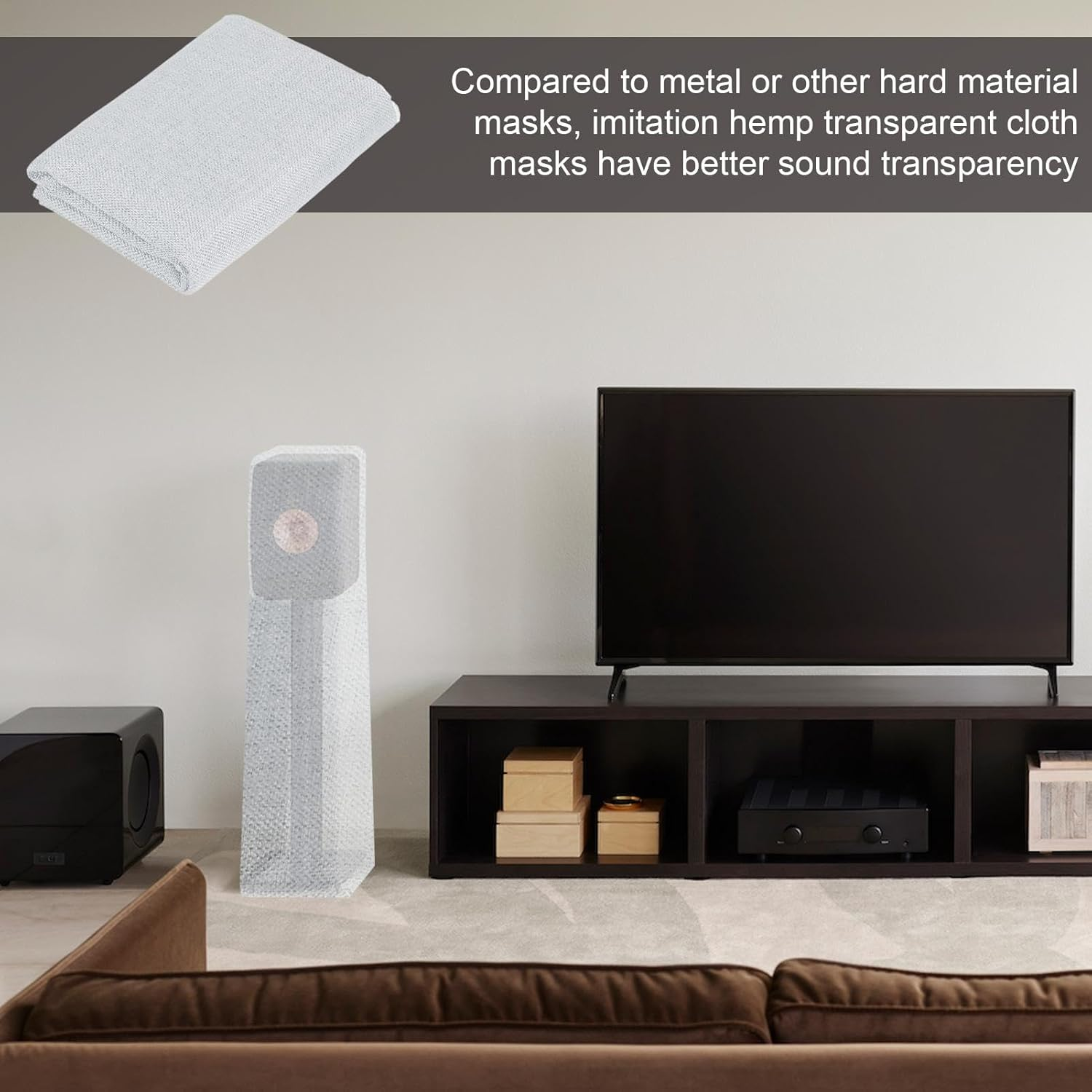 Speaker Grill Mesh | Transparent Mesh Cloth for Guitar Case - Dustproof Fabric Replacement for Home, Stage, Audio Panels, Media Cabinet