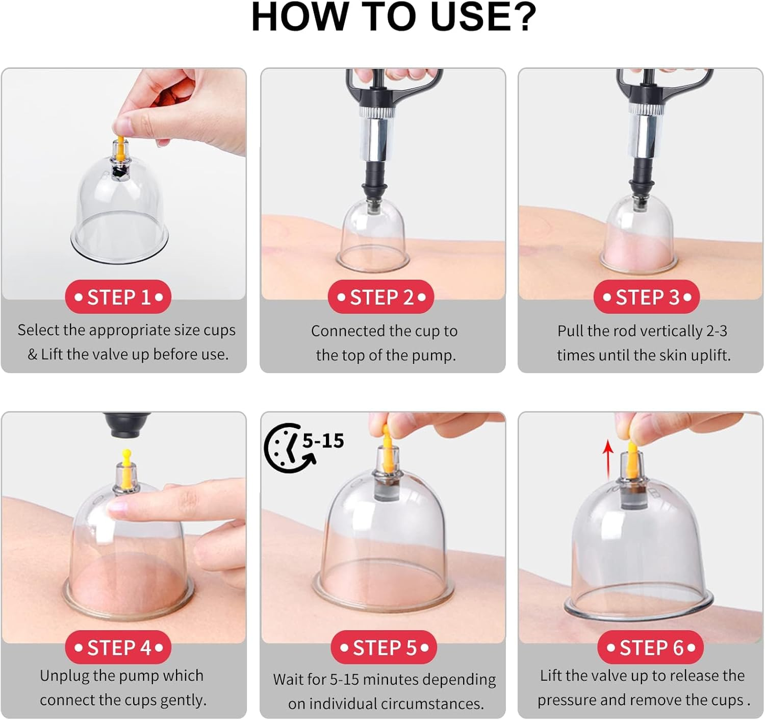 32X Cuping Therapy Set, Vacuum Cupping Set Suction Massager Kit with Pump, Massage Acupuncture Pain Relief, Professional Chinese Acupoint Cupping Therapy Sets Hijama for Cupping Massage, Muscle&Joints image number 1