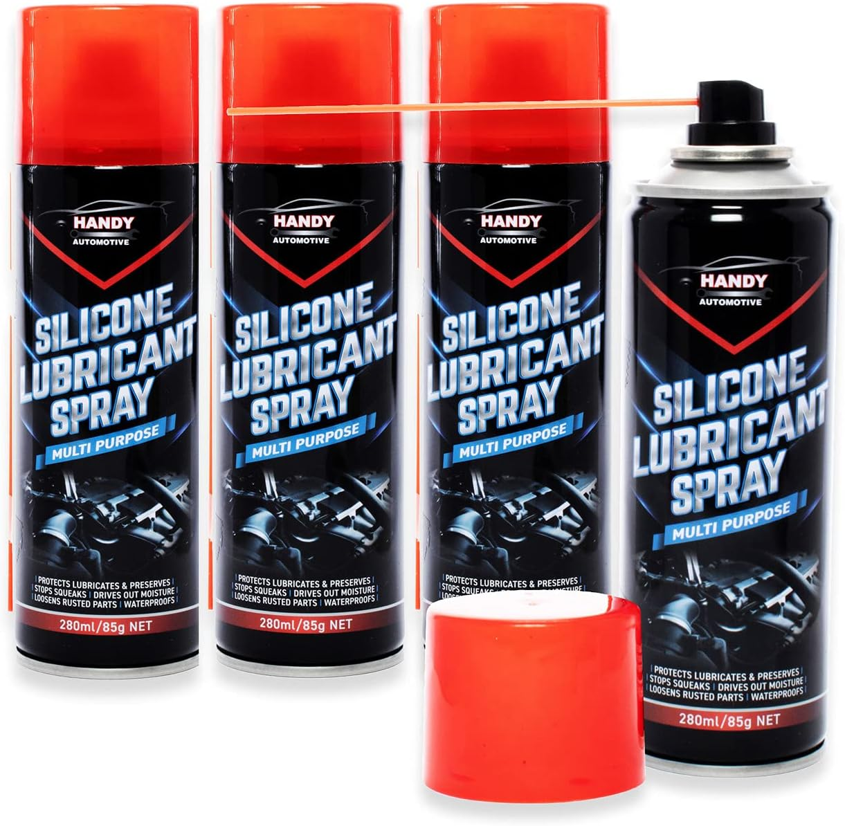 Handy Automotive 244362 Multi-Purpose Silcone Lubricant Spray, 280Ml/85G image number 4