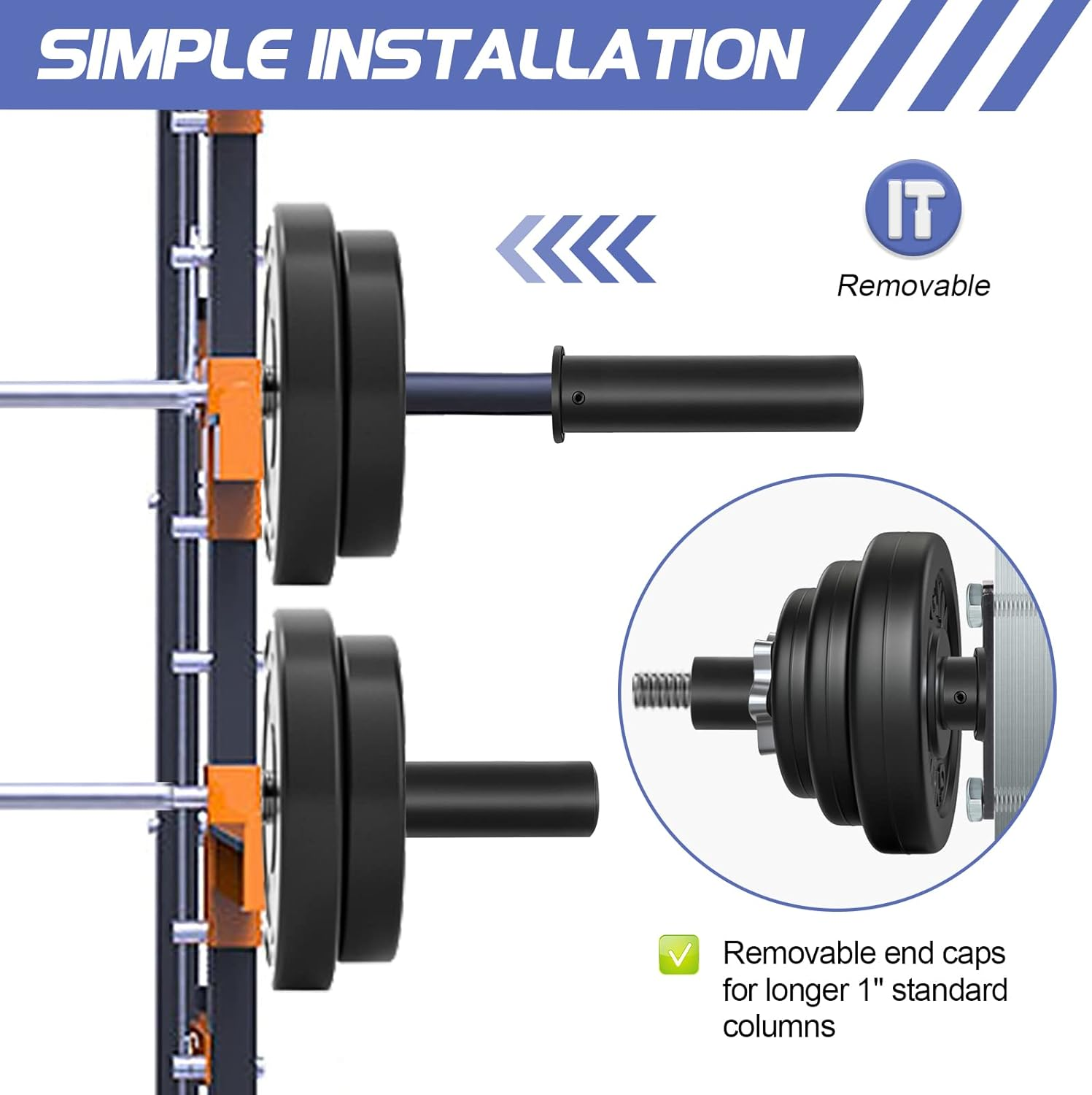 Olympic Adapter Sleeve, Converts Olympic Bars or Posts,1" Standard Weight Plate Posts to 2" image number 1