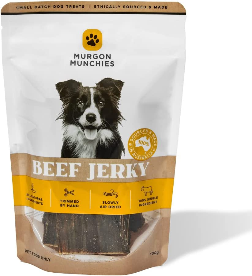 Beef Jerky Dog Treats | 100% Aussie Beef, Air-Dried, High Protein, Natural Chew
