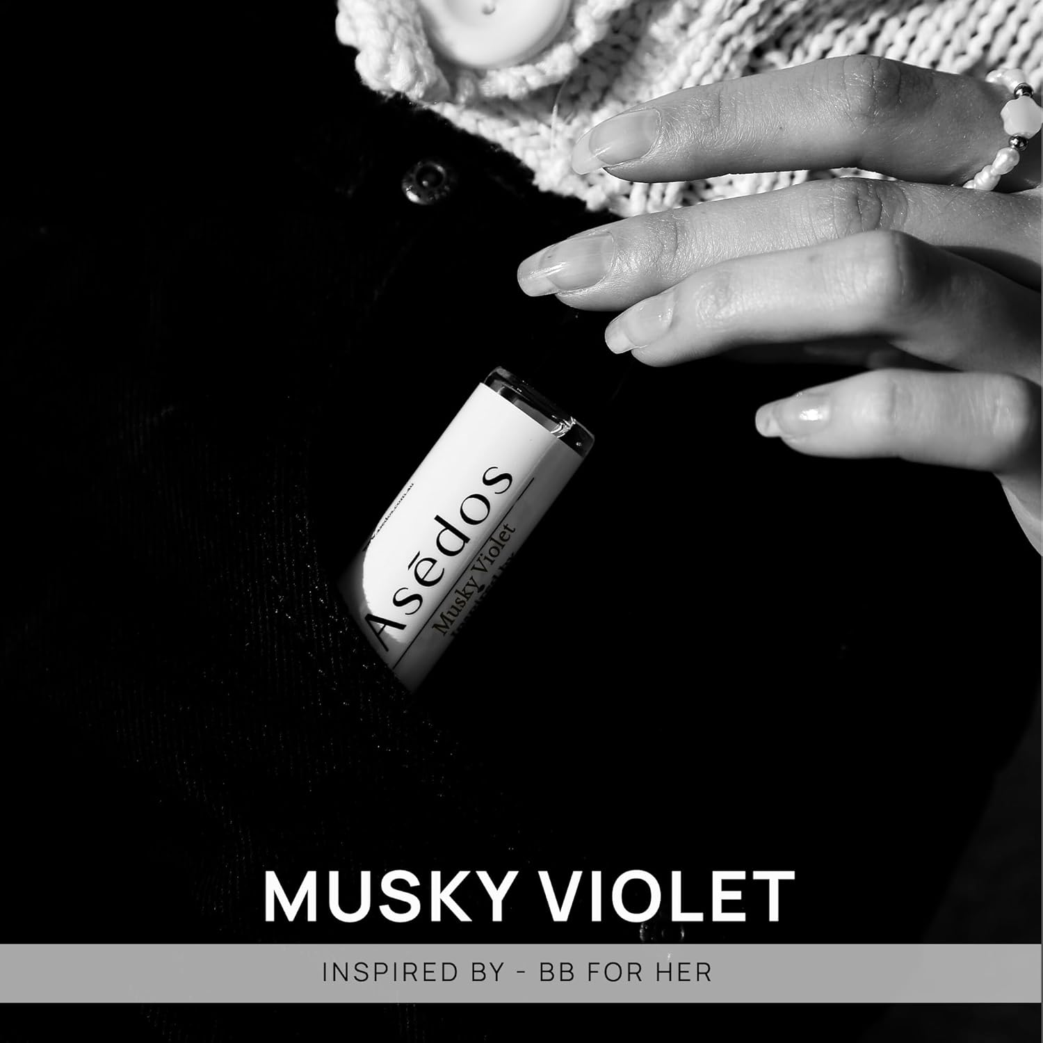 Asedos - Musky Violet Perfume Oil | Inspired by BB for Her | Rollerball | Unisex Attar Oil | Vegan, Paraben Free, Phthalate Free | Animal Cruelty Free | 10Ml 0.34 Fl Oz image number 3