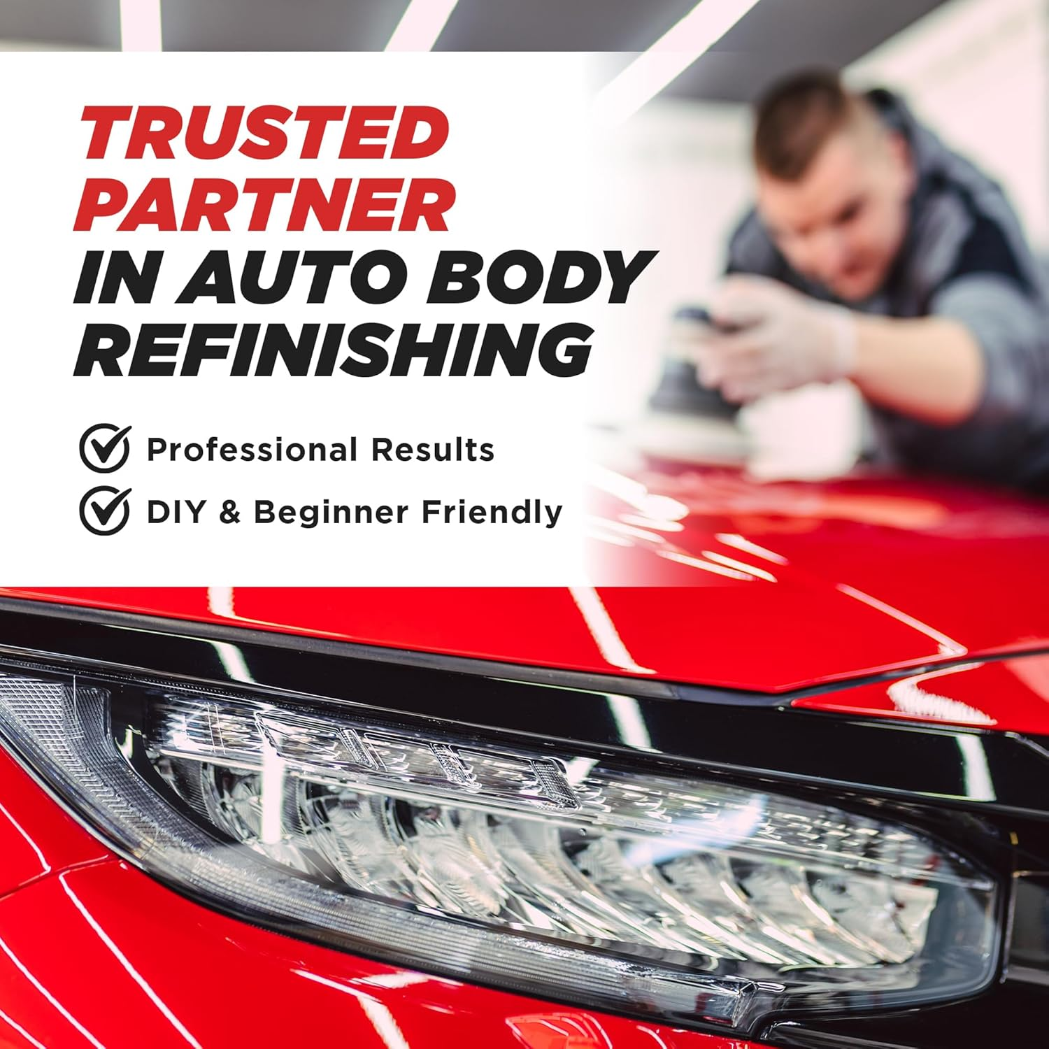 Black Dry Guide Coat Powder - Highlights Scratches, Pinholes, Low Spots & Other Defects, Extra Large Black Powder Coat for Wet & Dry Auto Body Sanding - Guide Coat Auto Body W/Nitrile Gloves 200G image number 3