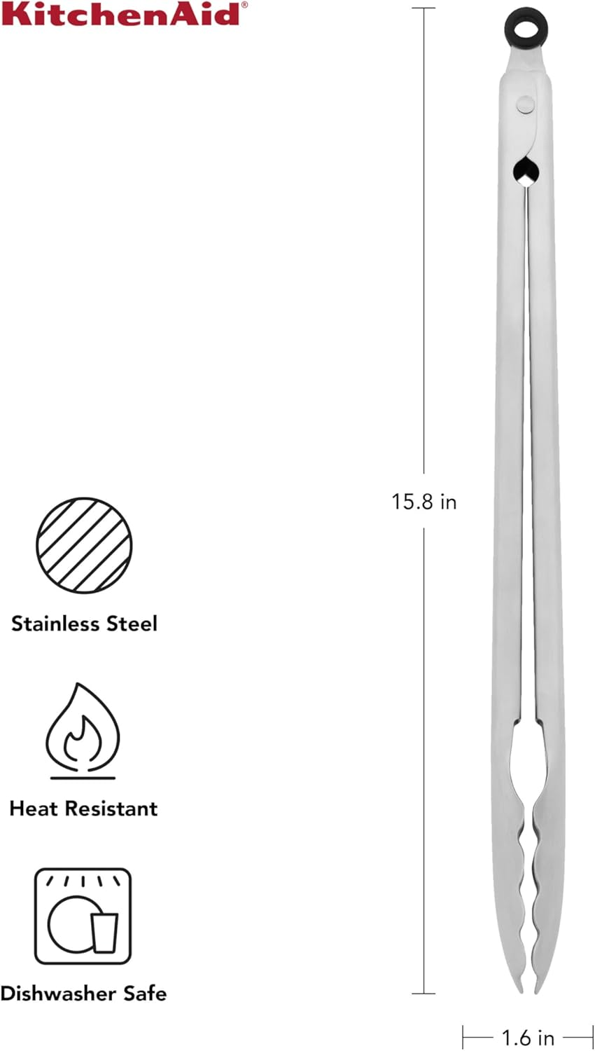 Kitchenaid Stainless Steel Long Tongs, 14 Inch image number 6