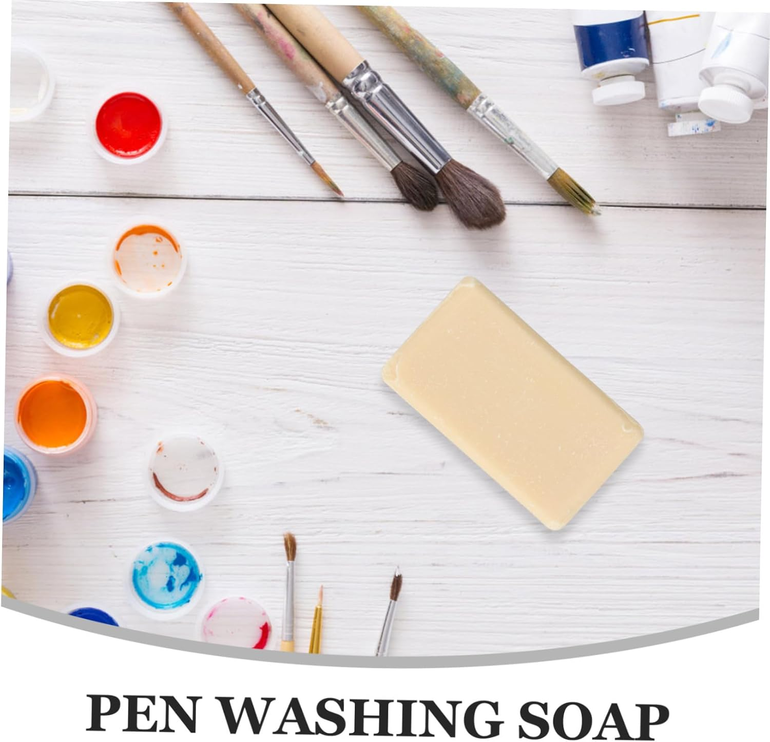 Parliky Natural Vegetable Oil Painting Brush Cleaner Soap Lightweight Portable Pen Washing Soap for Artists and Hobbyists Durable Cleaning Tool for Water Based Paints image number 1