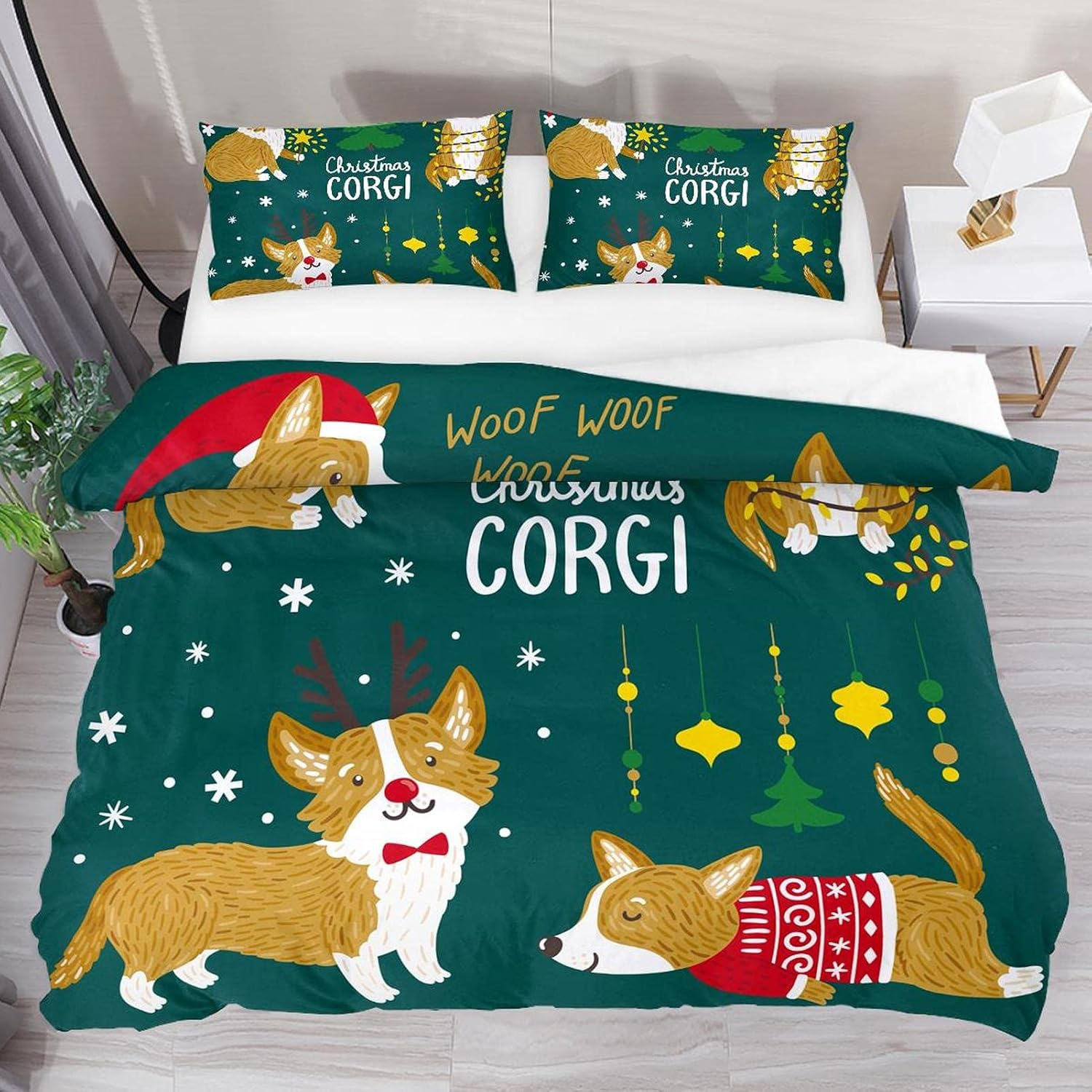 3 Pieces Polyester Duvet Cover Set,100% Natural Fabric Bedding, Boy Playing Basketball Morden Style with Zipper Closure