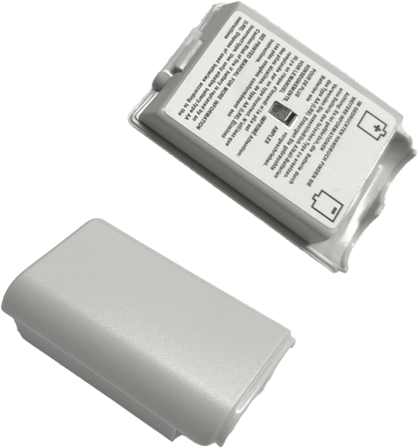 2 Pack Battery Cover Case for Xbox 360 Wireless Controller,Replacement Battery Pack Shell Compatible with Xbox 360 - White - White image number 4