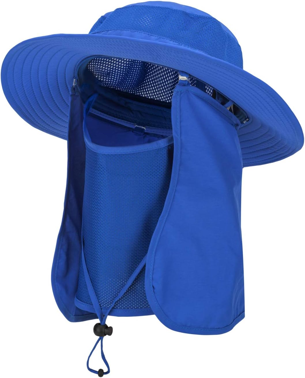 ASY Outdoor Sun Hat UPF 50 Protection Boonie Waterproof Fishing Cap for Men & Women Face Cover Summer Removable Mesh Neck Face Flap Hat