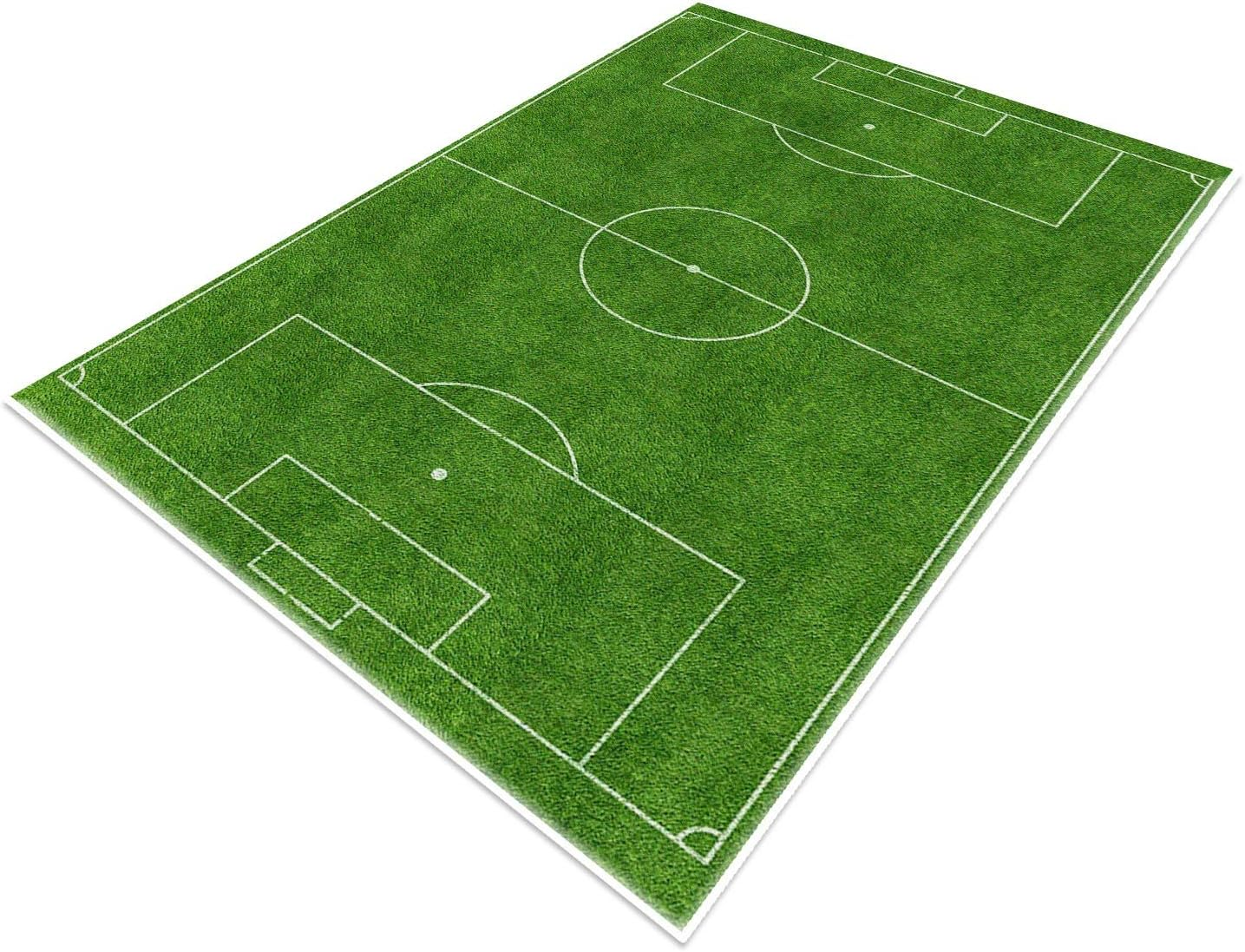TYKTZXY Football Rug, Football, Fun Home Decor, Play Mat for Teenagers' Room, Boys, Girls, Sports Theme Room, Green, 140 X 200 Cm