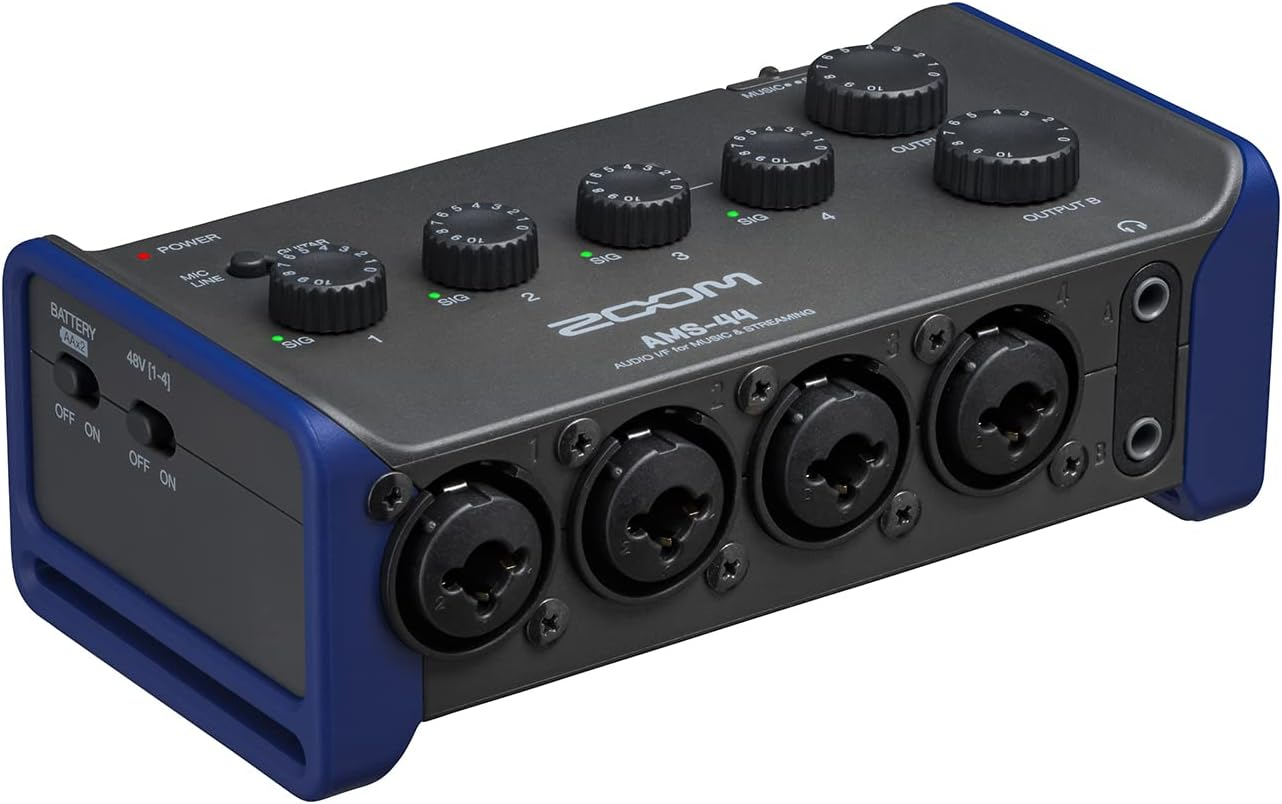 ZOOM AMS-44 Handy Audio Interface, Black image number 1