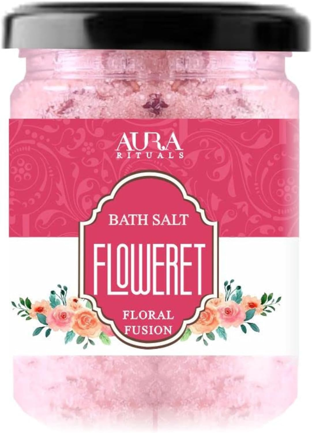 Aura Rituals Floweret Bath Salt for Home Spa I Rejuvenates Skin I Reduces Stress I Epsom Salt I Essential Oils I Aromatherapy -Holistic Bathing I (200 G) image number 1