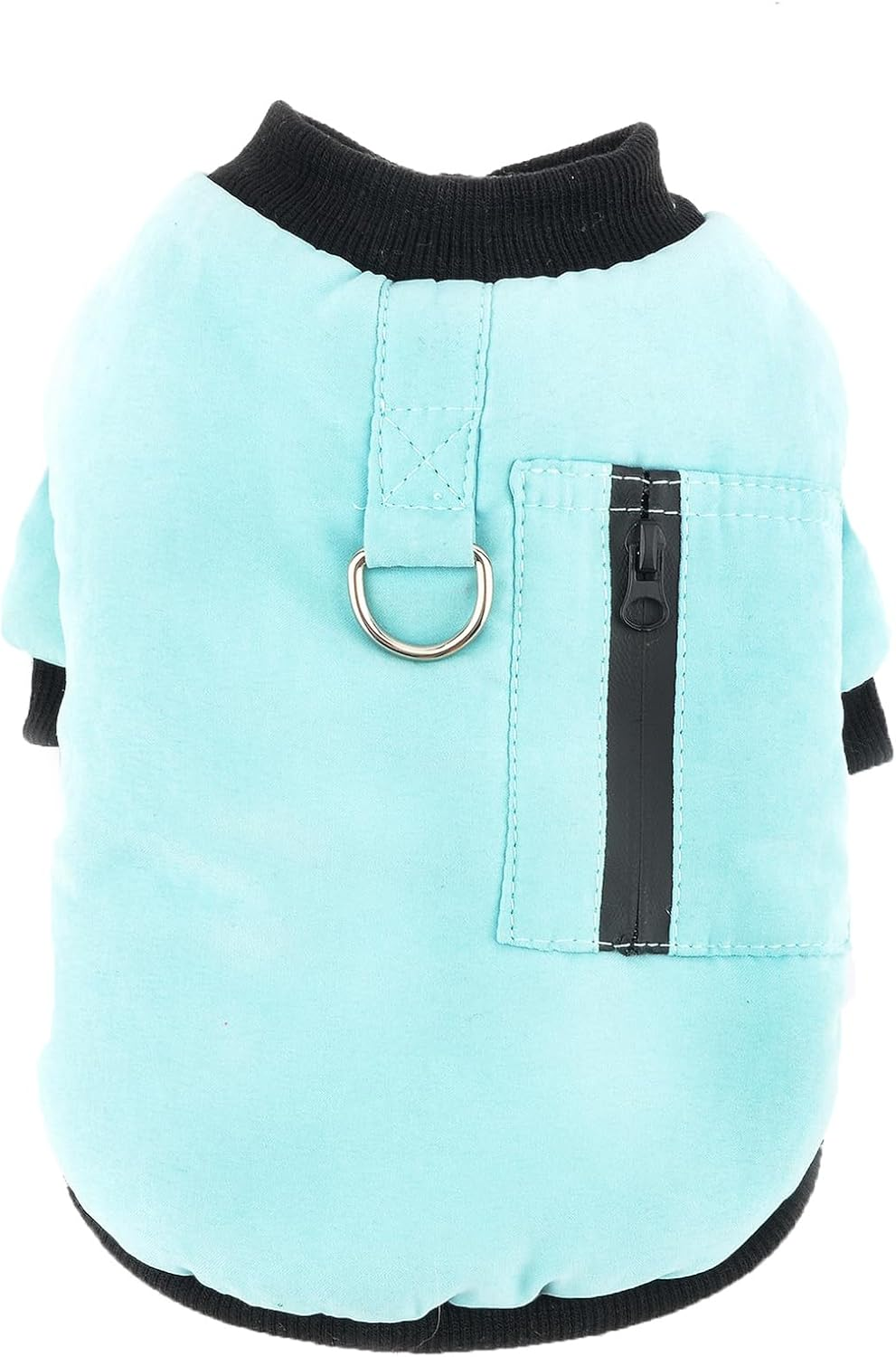 Zunea Dog Winter Coats for Small Dogs Soft Warm Fleece Lined Puppy Clothes with D-Ring Cold Weather Pet Girl Boy Apparel Windproof Coat with Zipper Pocket Chihuahua Yorkie Clothing Blue XL image number 3