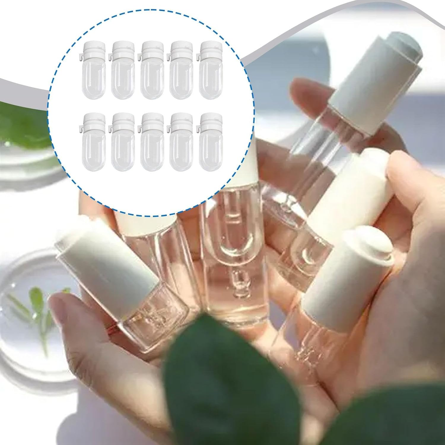 Kokiya 10Pcs Mini Dropper Bottle 2Ml DIY Refillable for Cream Toiletries Makeup image number 5