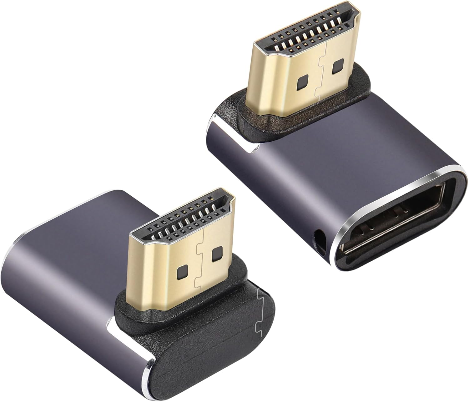 RIIEYOCA HDMI Coupler 8K, HDMI 2.1 Female to Female Connector HDMI Extension Adapter(2 Pack) (Up&Down)