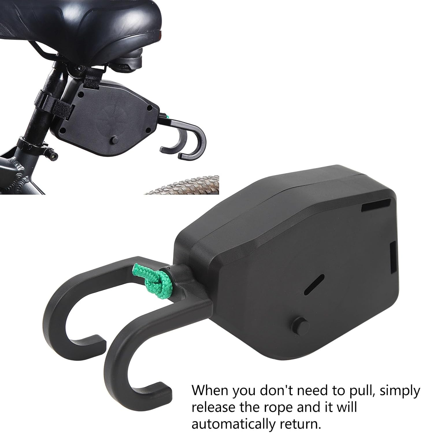 Bike Tow Rope for Kids, 300 Lbs Tension Retractable Parent Child Pull Traction Strap Toddler Bike Attachment to Adult Bike, Bike Trailer Strap for Long Ride Going Uphill image number 5