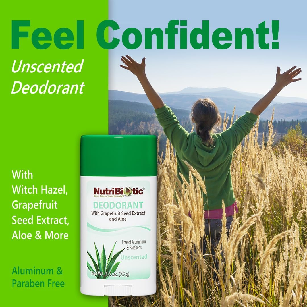 Nutribiotic Long Lasting Unscented Deodorant Stick, 75 Grams