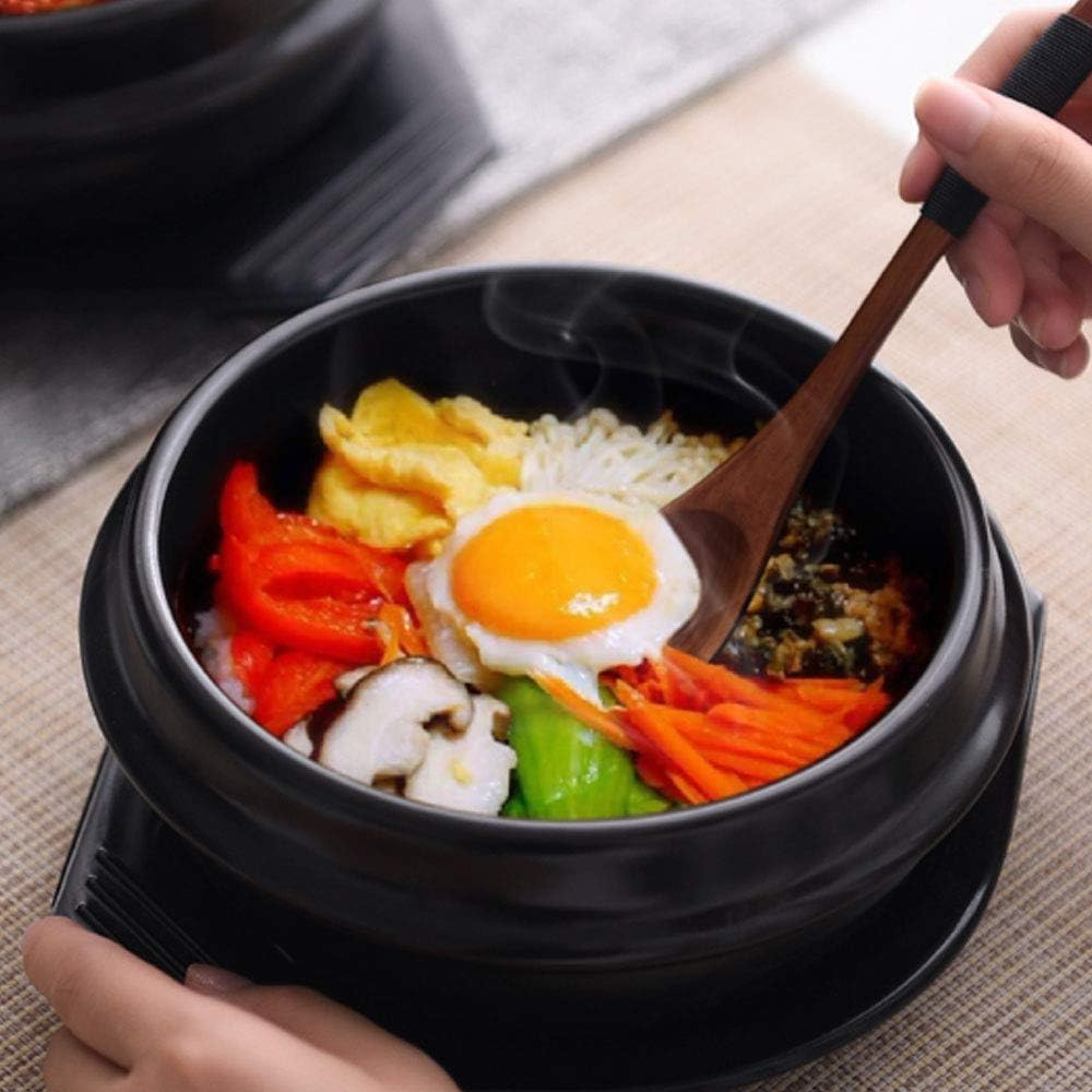Korean Stone Bowl for Bibimbap and Soup, No Lid, Premium Ceramic with Melamine (Large) image number 3