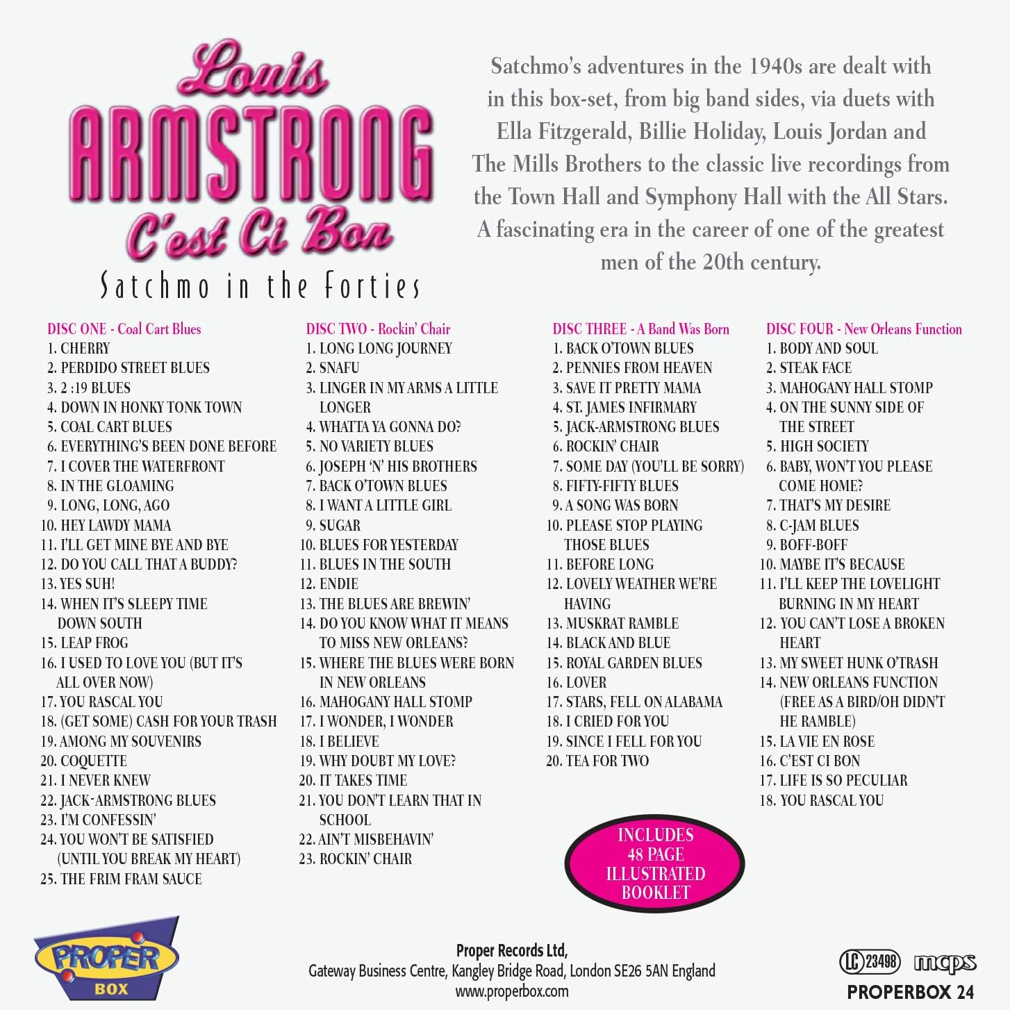 C'Est Si Bon: Satchmo in the 40'S image number 1