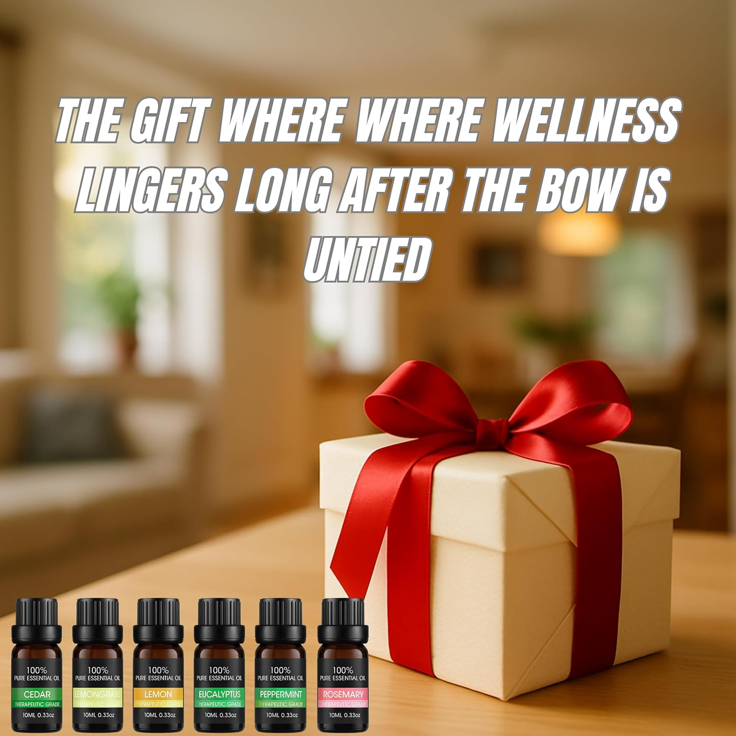 Essentials Oil Set (6 Pack) - 100% Pure Essential Oils | Eucalyptus Oil, Peppermint Oil, Cedarwood Essential Oil, Lemon Essential Oil, Lemongrass Essential Oil, Rosemary Essential Oil, Aromatherapy Oils Gift Set-6 Pack, 10Ml image number 1