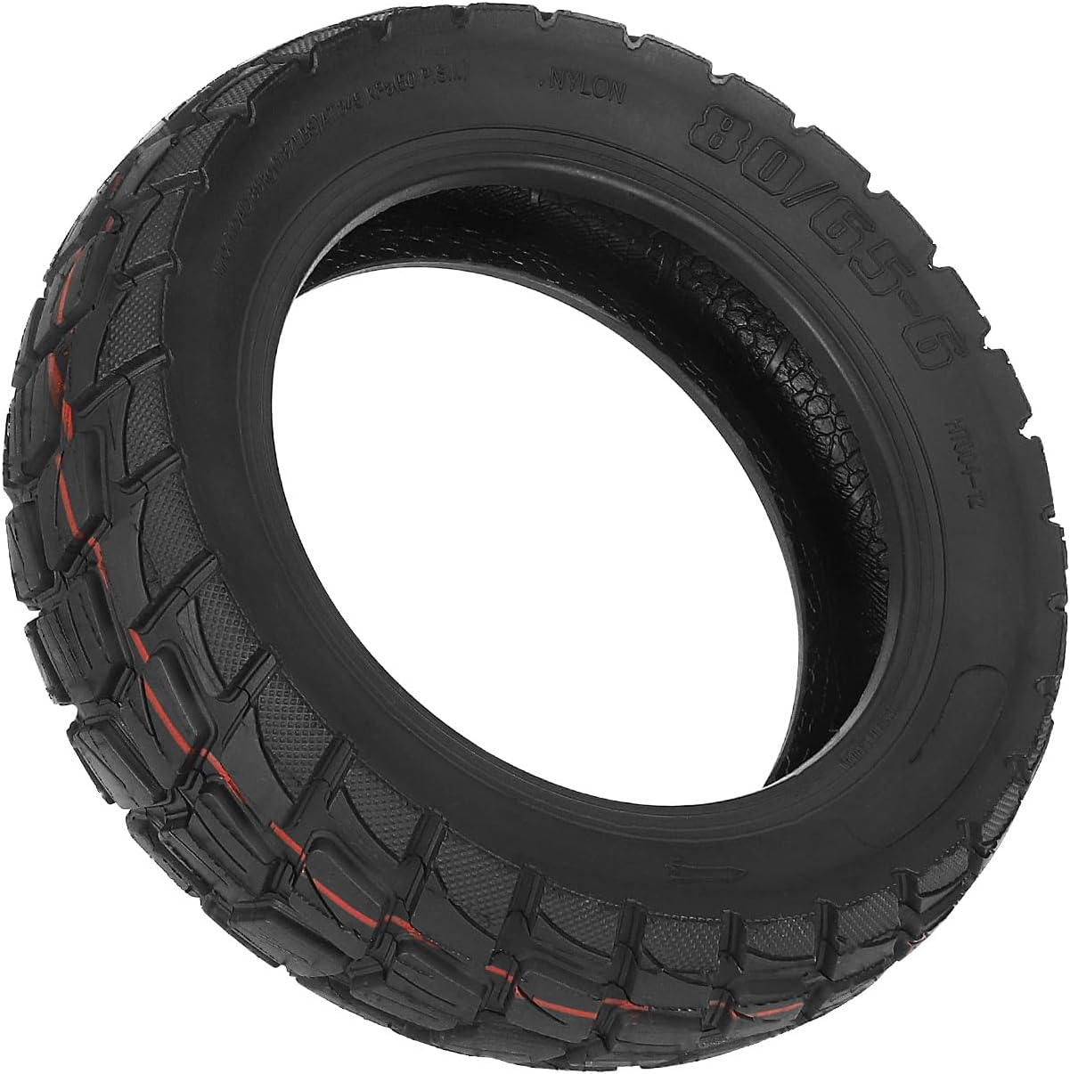 VOLOHAS 80/65-6 Offroad Tyres for Kukirin G2 Max, Kukirin G3 Pro, Kugoo M4, Kugoo M4 Pro, Zero10X, Dualtron Electric Scooter 10X3 Replacement Off-Road Tyres Front and Rear Wheels Thickened Tyre (Pack image number 4